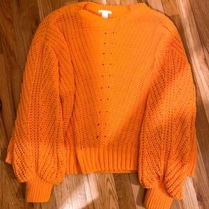 Vibrant orange chunky sweater